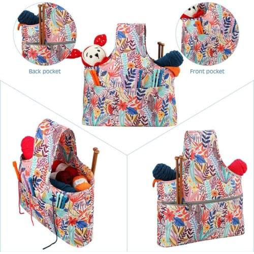 Yarn Storage Tote Bag Storage Bag Portable Yarn Storage Bag Knitting Tool Storage Bag DIY Household Storage Woven Bag