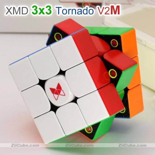 QiYi XMD 3x3x3 Magnetic Magic Cube Tornado V2M Wind Stickerless Professional Educational Speed Cubing Speed Magical Cubes 3x3
