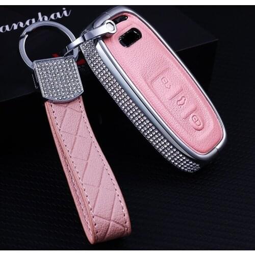 Luxury Diamond Car Key Case Remote Key Cover Shell For Audi B6 B7 B8 A4 A5 A6 A7 A8 Q5 Q7 R8 TT S5 S6 S7 S8 SQ5 RS5