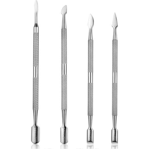 1pcs Cuticle Remover Dead Skin Pusher Surgical Grade Stainless Steel Nail Art Manicure Tools Scraper Nail Cleaner Trimmer