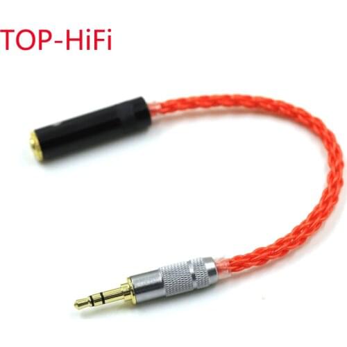 TOP-HiFi UPOCC Single Crystal Copper 3.5mm Strero Male to 3.5mm Strero Female Audio Adapter Cable
