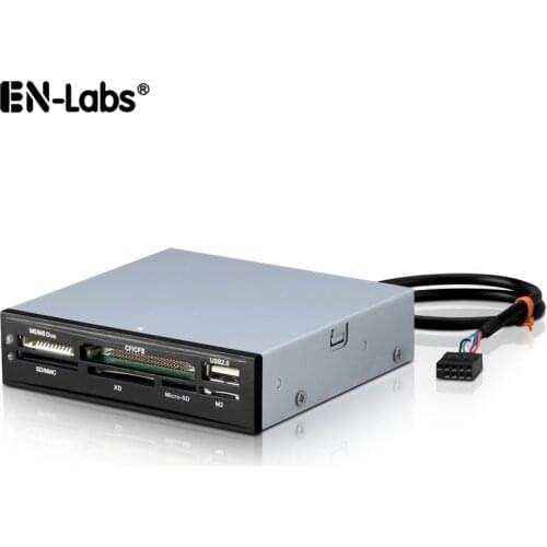 USB 2.0 Card Reader Hub 3.5 Front Panel TF Flash MiniSD Micro SD Card Slot MMC MS CF XD CF Hight Speed Card Reader Floppy Box