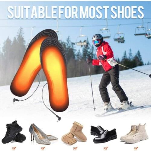 Waterproof Electric Powered USB Heating Insoles Indoor Home Winter Keep Warm Foot Shoes Pad Free to Cut for Women Men