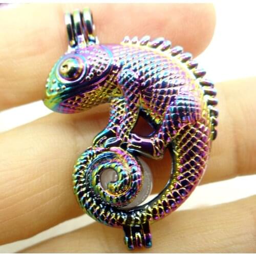 1PC Natural Stone aventurine Quartz Crystal lapis Lucky bead Titanium lizard Pendant for Diy Jewelry Making necklace woman