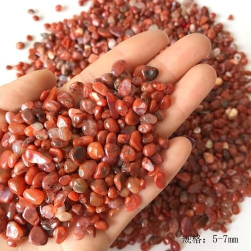 100g Natural Red Agate Gravel Specimen Natural Crystal Energy Quartz Color Agate Healing stone Fish Tank Home Decor