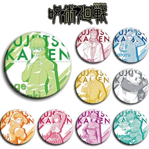 Anime Jujutsu Kaisen Yuji Itadori Fushiguro Megumi Kugisaki Nobara Cosplay Badges Cartoon Garniture For Bag DADGE Brooch Pin Toy
