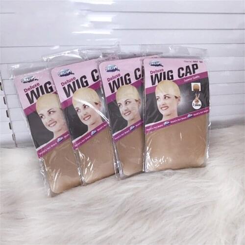 Free Size 2 Pieces/Pack Wig Cap Hair net for Weave Hairnets Wig Nets Stretch Mesh Wig Cap for Making Wigs