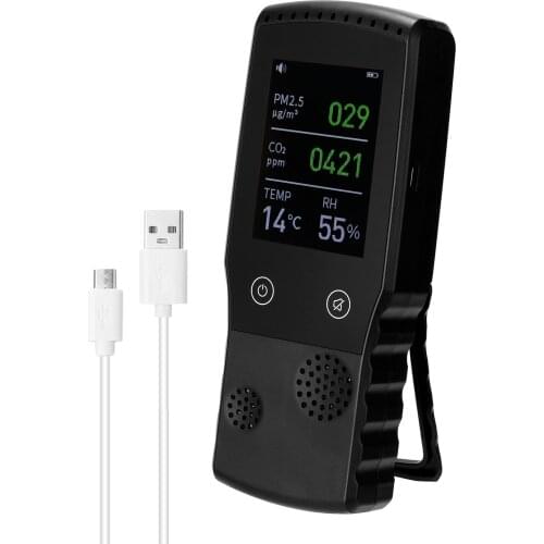 Household Air Quality Detector CO2 Tester with Carbon Dioxide PM2.5 Value Electricity Quantity Temperature Humidity Function