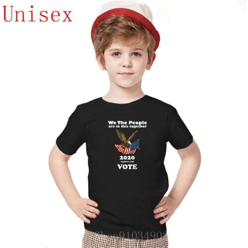 Children t shirt We the people are in this togeter white printed Custom High Quality boys clothes Kpop teen girls clothing
