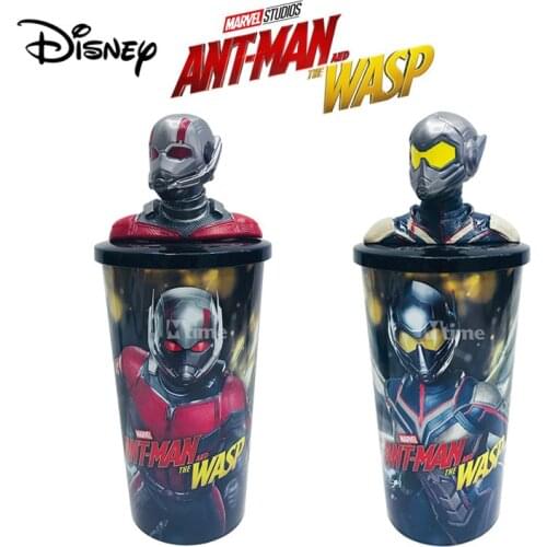 Disney Marvel Ants Pattern Cup Ants Heroes Doll Fashion Cup 600-700ml Straw Hand Cola Cup