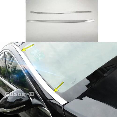 For Mercedes Benz GLA 2015 2016 2017 2018 2019 Car Cover Stick Stainless Steel Front Head Glass Windshield Frame Trim