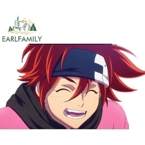 EARLFAMILY 13cm x 7.9cm for SK8 the Infinity Vinyl Car Wrap Sticker Car Assessoires Decal RV JDM Camper Refrigerator Decoration