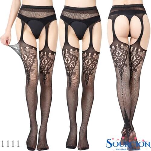 SWT Hot Sale Erotic Stockings Fishnet Pantyhose Plus Size With Garter Belt For Women Thigh High Socks Sexy Lingerie apparel