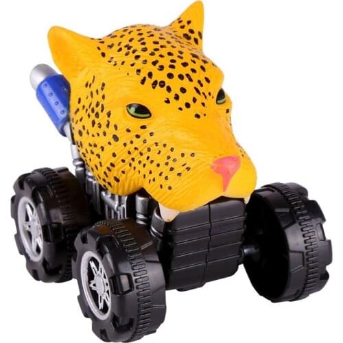 Hot Dinosaur Head Inertia Car Animal Pullback Car Childrens Toy Car Wholesale Explosion Education Model Childrens Toys Gifts