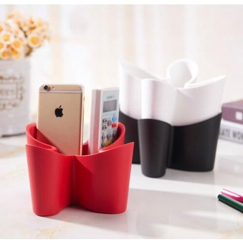 Clover plastic storage box Creative four-leaf office desk organizer remote control mobile phone storage box wholesale