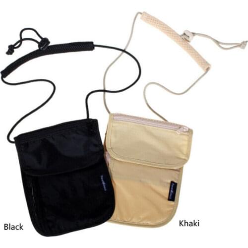 Women Men Coin Purse Security Travel Body Wallet Passport Holder Neck Shoulder Document Bag Case Hot Sale Mini Bag