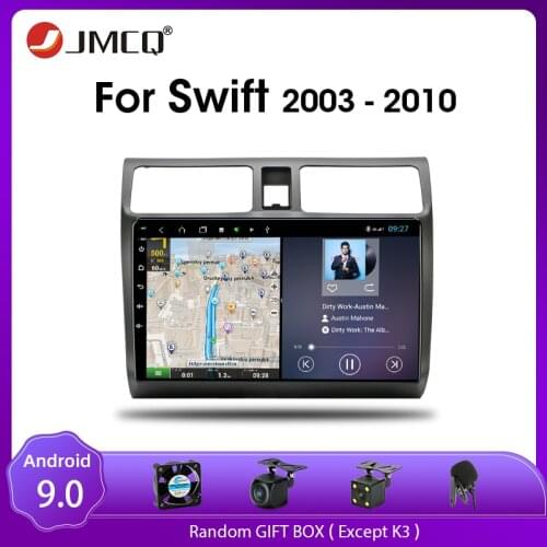 JMCQ Android 9.0 2G+32G DSP RDS Car Radio Multimidia Video Player For Suzuki Swift 2003-2010 2 din Split Screen Stereoes Player