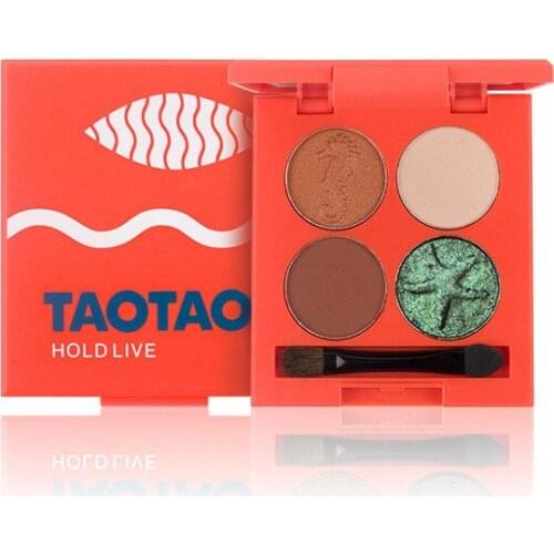 2018 New Summer Ocean Colourful 4 Mermaid Deep Sapphire Glitter Eyeshadow Permanent Waterproof Matte Palette Shiny Eye Makeup