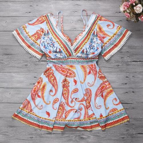 2021 New Women Printed One Piece Swimwear Short Sleeve Swim Beach Dress Summer Sexy Swimming Bathing Suit Beachwear Swimsuit