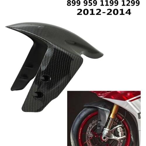 For Ducatianigale Carbon Fiber Front Fender Motorcycle Parts 899 959 1199 1299 2012 2013 2014 Black Carbon Brazing Splash