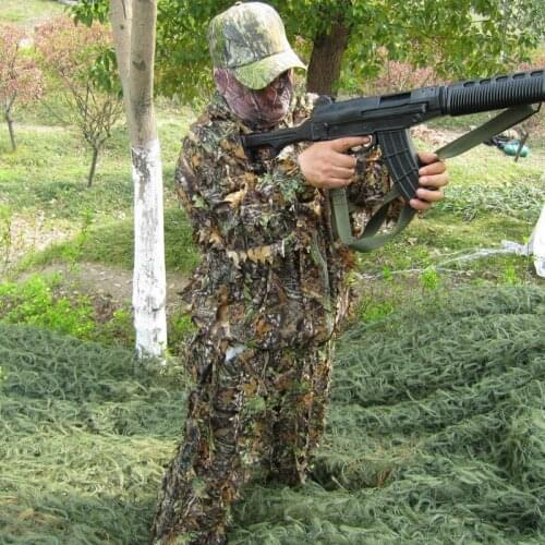 Field Training Sniper Shooting Camouflage Hidden Ghillie Suits Army Fans Outdoor Hunting Camping Bird Watching Shirt + Pants