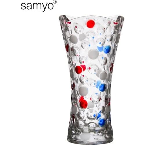 Clear Thickened Crystal Glass Flower Vases for Home Decor Wedding or Gift