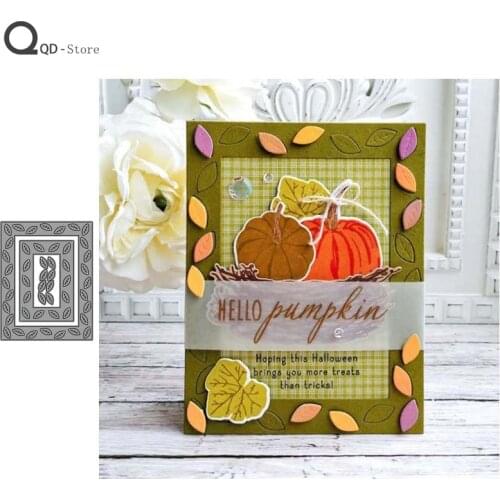 Rectangular Leaves Metal Cutting Dies for Scrapbooking Mold Cut Stencil Handmade DIY Card Make Mould Model Craft Decoration