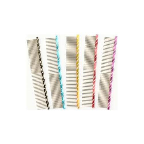 Pet Dog Comb Multi-Colored Stripes Grooming Comb For Shaggy Cat Dogs Grooming Tools