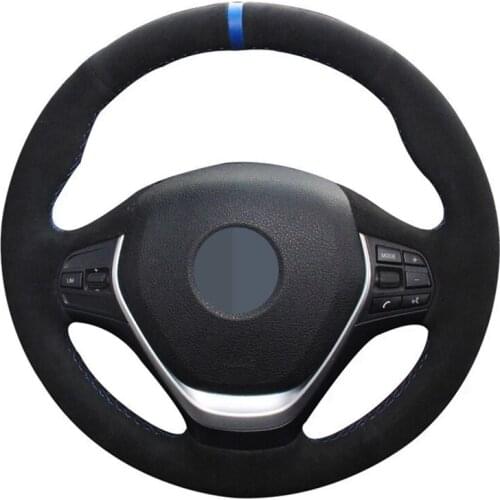 DIY Black Soft Suede Car Steering Wheel Cover For BMW F20 F45 F30 F31 F34 F32 F33 F36 118i 120i 125i 218i 228i 420i 430i 435i