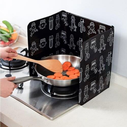 Folding Splatter Splash Guard Frying Folding Oil Splatter Panels Proof Stove Shield Shield Protect Splash Gas Stove For Kit G6C2