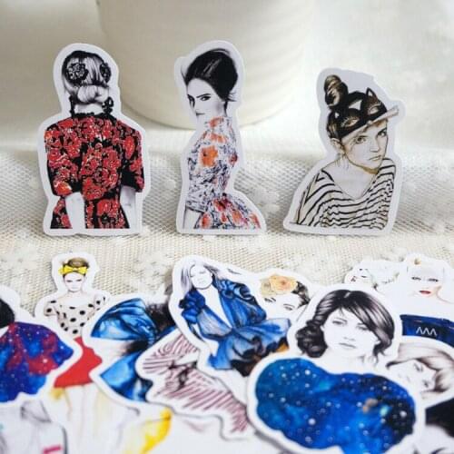 20PCS Fashion girl Stickers Crafts And Scrapbooking stickers kids toys book Decorative sticker DIY Stationery
