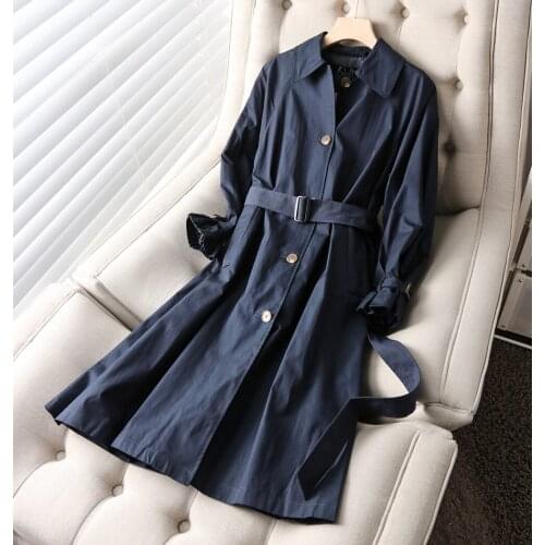 Loose plus size long trech jacket coat profession zaraing-style za 2021 women sheining vadiming women jacket