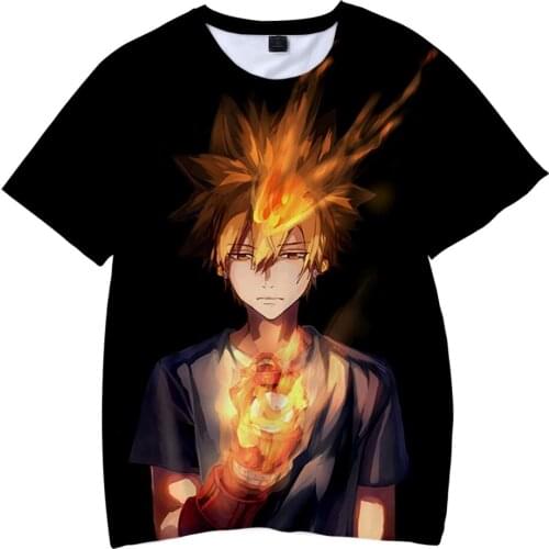 3D HITMAN REBORN Tee Anime Summer Holiday Preppy style children/child Kawaii Clothes T-shirt Fighting Animation Japanese Tops