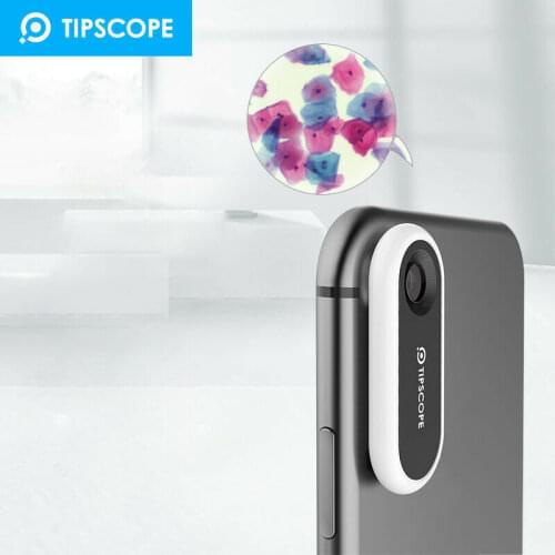 TIPSCOPE Universal Mobile Phone Microscope 20-400X Camera Lens Stick with Slice