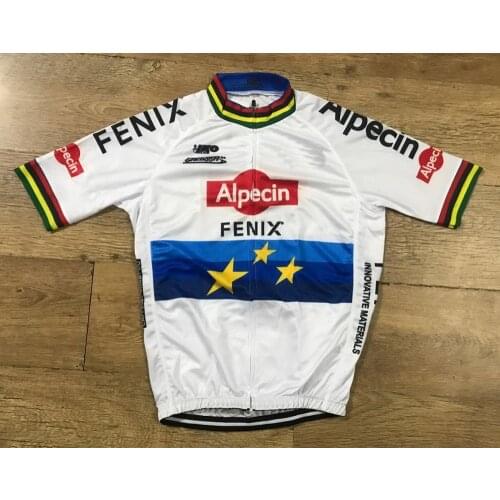 2020 ALPECIN FENIX TEAM EU CHAMPION ONLY SHORT SLEEVE CYCLING JERSEY SUMMER CYCLING WEAR ROPA CICLISMO WITH POWER BAND