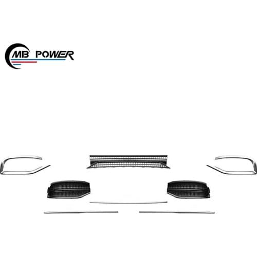 High quality S class W222 MBH style body kit with front bumper chrome trims and grille for S class W222 S63 S450 S680 car parts