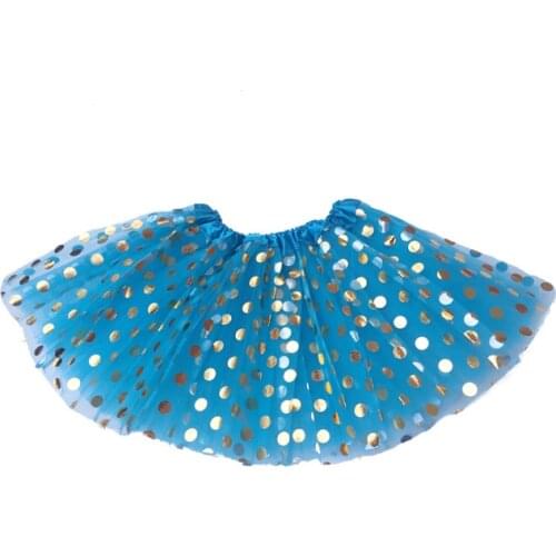 Baby Girls Tutu Skirt Kids Toddler Dot Blue Tutu
