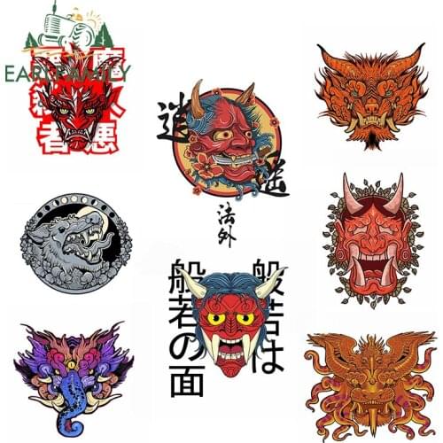 EARLFAMILY 13cm Japanese Monster Funny Car Stickers Waterproof Auto Decals 3D JDM Car Trunk Windows JDM Vinyl Car Wrap