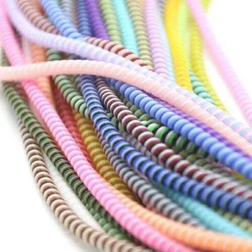1.4M long Spiral Spring Cord Protector USB Cable Protector Cable Protect USB Charger Stickers For iphone Cable Wire 1000pcs
