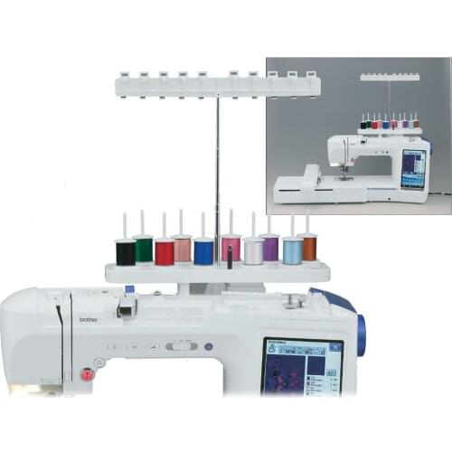 10 Spool Cone Thread Stand Attachment For Brother Embroidery Machine SA539