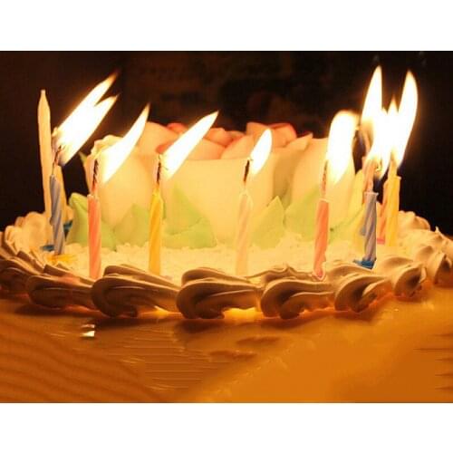 10pcs Magic Candle Relighting Relight Birthday Party Fun Trick Cake Joke Gift Birthday Candle Home Decoration 12g totally