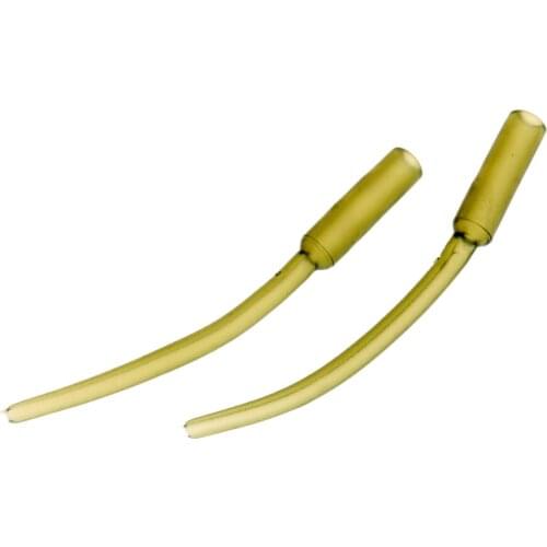 30Pcs/set Grass Green Crimp Protectors, Lure Rigs, Chod Rig Sleeves with Quick Change Swivels Carp Fishing Terminal Tackle
