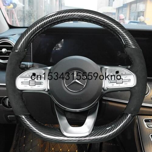 DIY Sew Customized Steering Wheel Cover For Benz C260 C200L E300L E260 CLS GLE GLC GLA260 Car Accessories