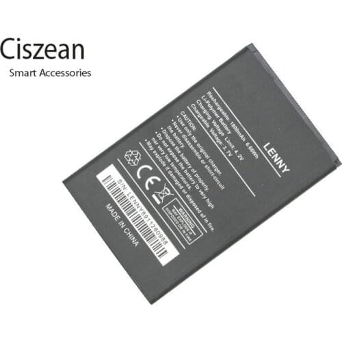 Ciszean 1x New 3.7V 1800mAh Replacement lenny Battery For Wiko LENNY Batterie Bateria Batterij Cell Phone Batteries