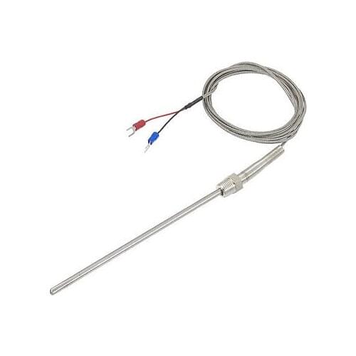 Liquid Measuring 150mm x 5mm K Type Earth Thermocouple Probe 2 Meters