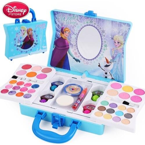 Disney Frozen 2 Anna Elsa Princess Makeup Toys Children Pretend Makeup Girls Toys Birthday Gift Belle Cinderella Disney Jewelry