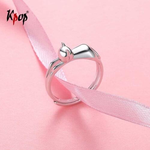 Женские серебряные кольца Kpop China At AliExpress