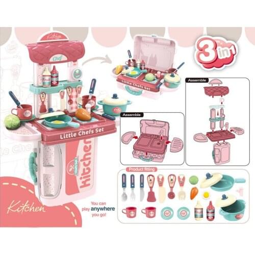 Kitchen Toys Simulation Doctor Toys Repair Tools Set And Girls Dressing Table Make Up Toys With Portable Suitcase Design