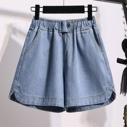 Summer Women Denim Shorts Loose Large Size Buttons 5xl Jeans Plus Size Casual Women Clothing -40