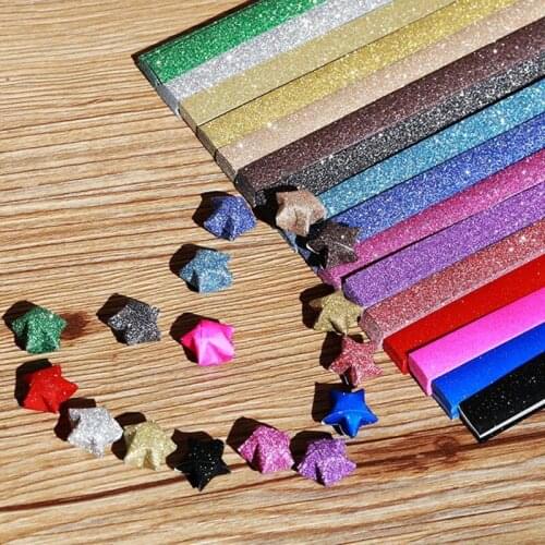 420 pcs/lot Shining Mixed Color Set Paper Craft Folding Lucky Star Origami Paper Handmade Home DIY Cards Gift Crafts Decoration
